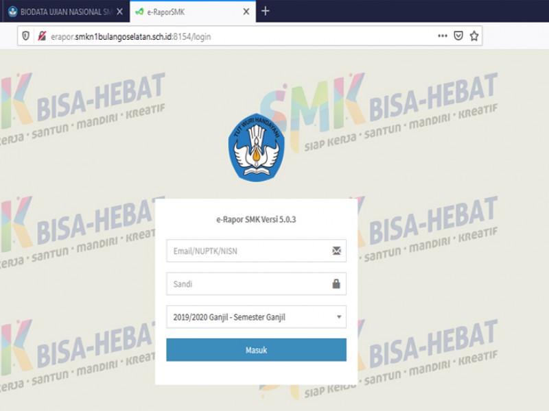 E-Raport SMK N 1 Bulango Selatan T.P 2019-2020
